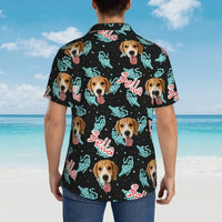 Chemise personnalisée avec votre propre photo Chemise hawaïenne unisexe Cadeau pour les amoureux des animaux
