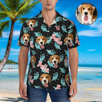 Chemise personnalisée avec votre propre photo Chemise hawaïenne unisexe Cadeau pour les amoureux des animaux