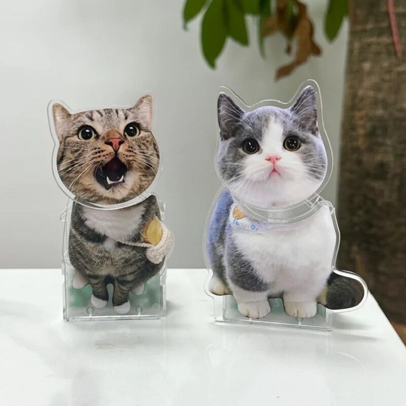 Gepersonaliseerde Bobble Head Acryl Stand Aangepaste Huisdierfoto Autodecoratie Aantrekkelijk Cadeau voor Dierenliefhebbers