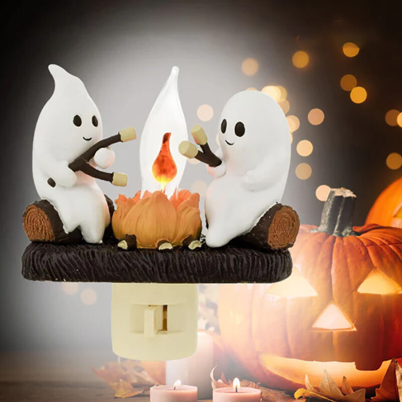 Creatief cadeau voor Halloween: spookachtig kampvuur met flikkerend nachtlampje