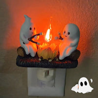 Creatief cadeau voor Halloween: spookachtig kampvuur met flikkerend nachtlampje