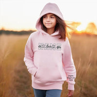Gepersonaliseerde kinderhoodie met borduursel van uw eigen naam en leeftijd. Warm cadeau voor kinderen.