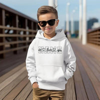 Gepersonaliseerde kinderhoodie met borduursel van uw eigen naam en leeftijd. Warm cadeau voor kinderen.