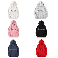 Gepersonaliseerde kinderhoodie met borduursel van uw eigen naam en leeftijd. Warm cadeau voor kinderen.