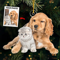 Décorations de Noël personnalisées avec photos d'animaux de compagnie personnalisées pour les amoureux des animaux