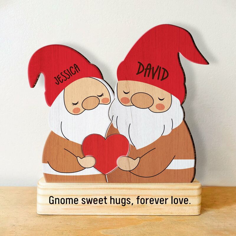 Puzzle familial personnalisé en bois représentant le Père Noël, joli cadeau pour Noël