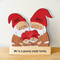 Puzzle familial personnalisé en bois représentant le Père Noël, joli cadeau pour Noël