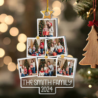 Gepersonaliseerde kerstboomversiering, meerdere gepersonaliseerde foto's, romantische cadeaus voor haar