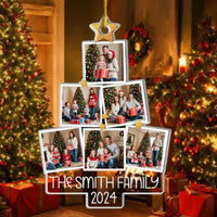 Gepersonaliseerde kerstboomversiering, meerdere gepersonaliseerde foto's, romantische cadeaus voor haar