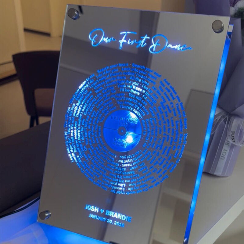 Lampe miroir personnalisée Paroles personnalisées Cadeau doux pour les couples