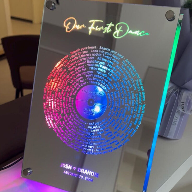 Lampe miroir personnalisée Paroles personnalisées Cadeau doux pour les couples