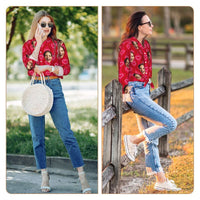 Pyjama personnalisé avec photo personnalisée, motif cœur rouge brillant, cadeau attrayant pour elle