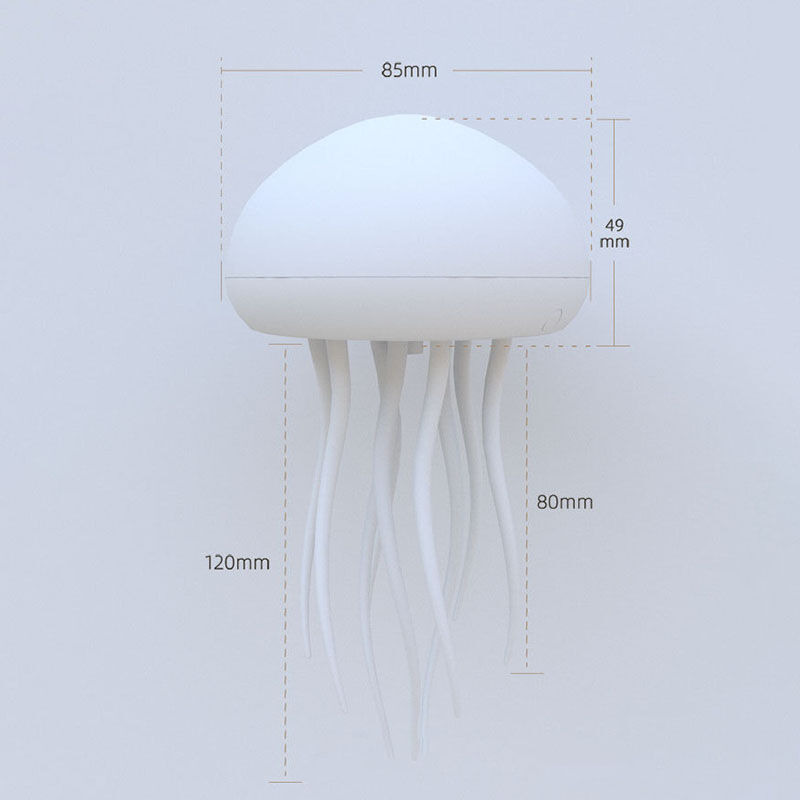 Kleurrijke kwallenlamp met kleurverloop en spraakgestuurd ontwerp, creatief cadeau voor kinderen