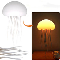 Kleurrijke kwallenlamp met kleurverloop en spraakgestuurd ontwerp, creatief cadeau voor kinderen