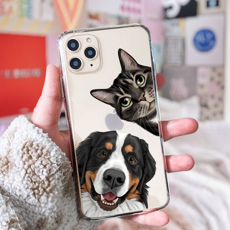 Gepersonaliseerde telefoonhoesjes met schattige huisdierfoto's voor dierenliefhebbers