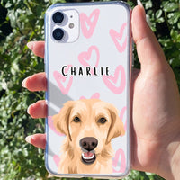 Gepersonaliseerde telefoonhoes met foto van huisdier, schattig en modieus cadeau