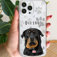 Gepersonaliseerde telefoonhoes met foto van huisdier, schattig en modieus cadeau