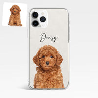 Gepersonaliseerde telefoonhoes met gepersonaliseerde foto van een huisdier, leuk cadeau voor Kerstmis