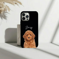 Gepersonaliseerde telefoonhoes met gepersonaliseerde foto van een huisdier, leuk cadeau voor Kerstmis