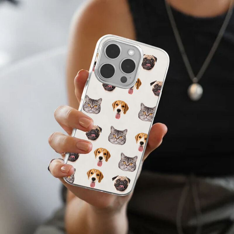 Gepersonaliseerde telefoonhoes met gepersonaliseerde foto van een huisdier, een warm cadeau voor vrienden