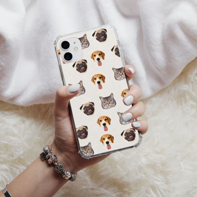 Gepersonaliseerde telefoonhoes met gepersonaliseerde foto van een huisdier, een warm cadeau voor vrienden