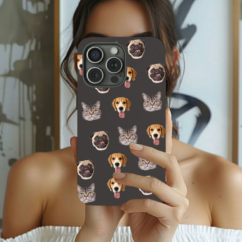 Gepersonaliseerde telefoonhoes met gepersonaliseerde foto van een huisdier, een warm cadeau voor vrienden