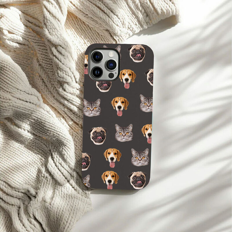 Gepersonaliseerde telefoonhoes met gepersonaliseerde foto van een huisdier, een warm cadeau voor vrienden