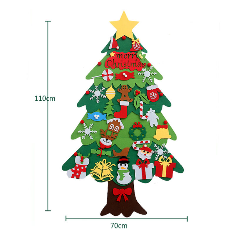 Handgemaakte vilten hanger, driedimensionale kerstboom, kerstdecoratie voor thuis