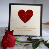 Cadre personnalisé version allemande Tu es la pièce manquante de mon cœur Cadeau parfait pour le couple