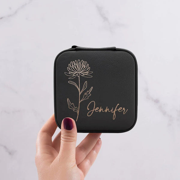 Personaliseer de leren sieradenorganizer