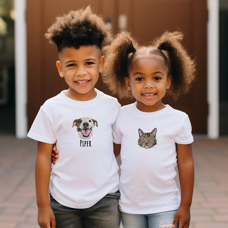 Gepersonaliseerde geborduurde huisdierentrui voor kinderen, peuterhondentrui, gepersonaliseerde kindertrui, peutercadeau, kerstcadeau voor kinderen