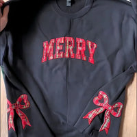 Vrolijke sweater met strik aan de zijkant en uitsparing, geruite kersttrui, trendy speelse strik