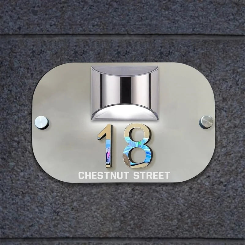 ⚡FLASH SALE⚡Gepersonaliseerd 3D-huisnummerbord op zonne-energie