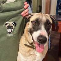 Sweat-shirt personnalisé avec photo de votre chien, sweat-shirt personnalisé avec nom de chien brodé, cadeau pour les amoureux des chiens