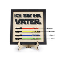 Houten decoratie voor vader - gepersonaliseerd 1-6 namen - ik ben haar vader - ornament houten decoratie voor vader