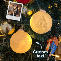 Gepersonaliseerde 3D-geprinte kerstversiering, gepersonaliseerde kerstboombal