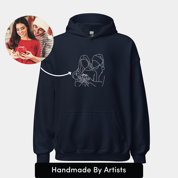 Cadeaux de Noël pour les couples Cadeaux pour les amoureux des animaux, sweats et sweats à capuche brodés personnalisés