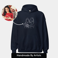 Cadeaux de Noël pour les couples Cadeaux pour les amoureux des animaux, sweats et sweats à capuche brodés personnalisés