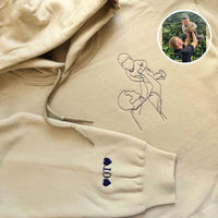 Individuell besticktes Portrait-Foto-Sweatshirt, einzigartiges Geschenk für Papa, Weihnachtsgeschenk
