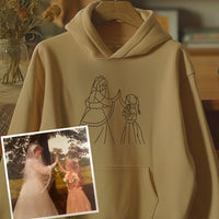 Sweatshirt met geborduurde foto en portret