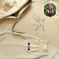 Sweatshirt met geborduurde foto en portret