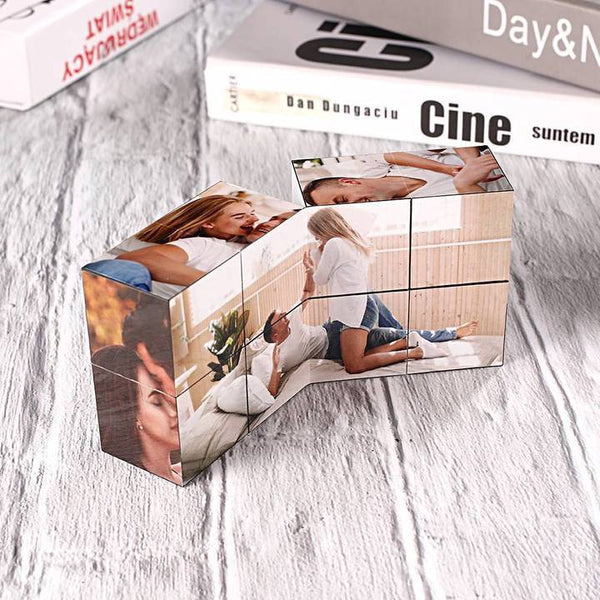 Gepersonaliseerde Infinity Fotokubus, Multi-Foto Rubix Kubus, Creatieve Cadeaus voor de Liefde