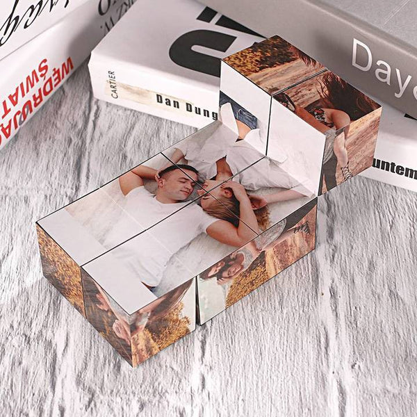 Gepersonaliseerde Infinity Fotokubus, Multi-Foto Rubix Kubus, Creatieve Cadeaus voor de Liefde