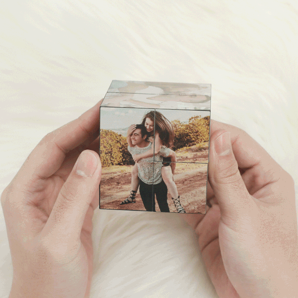 Gepersonaliseerde Infinity Fotokubus, Multi-Foto Rubix Kubus, Creatieve Cadeaus voor de Liefde