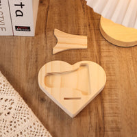Familie Hart Houten Decoratie - Gepersonaliseerde Foto & 3-9 Naam Puzzel Bureaudecoratie Houten Ornament