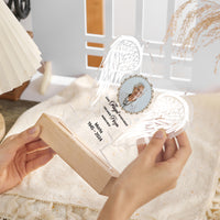 Veilleuse LED personnalisée avec 1 nom, photo et date avec ailes d'ange – Vos ailes étaient prêtes, mais nos cœurs ne l'étaient pas – Lampe de nuit commémorative en acrylique