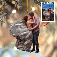 Jij en ik koppel ornament - gepersonaliseerd foto mica ornament - kerstcadeau