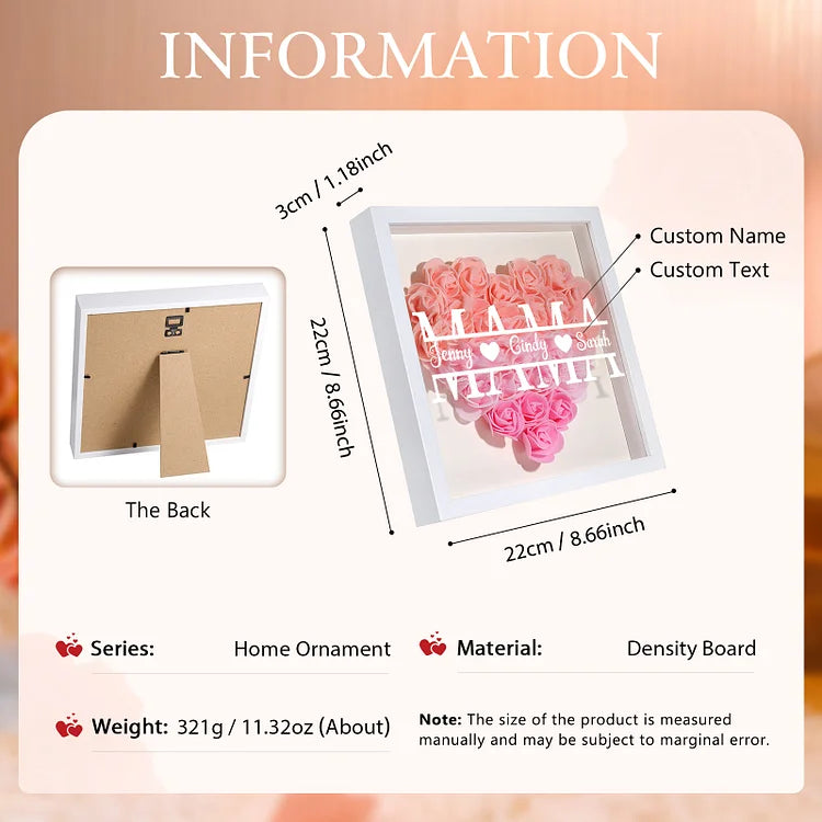 Decoratie van Mom Density Board Frame - Persoonlijk bloemenornament voor moeder