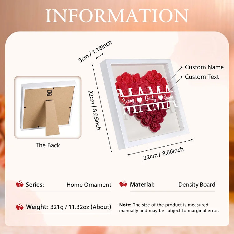 Decoratie van Mom Density Board Frame - Persoonlijk bloemenornament voor moeder