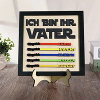 Houten decoratie voor vader - gepersonaliseerd 1-6 namen - ik ben haar vader - ornament houten decoratie voor vader